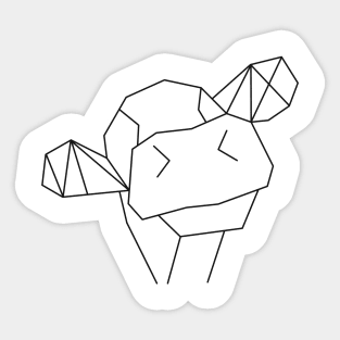 Geometric cow Sticker